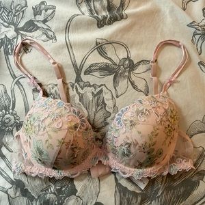 Lise Charmel floral pastel bra and panty set